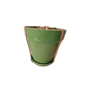 Rae Dunn "Green Thumb" Planter 8” Garden‎ Grow Pot BRAND NEW IN BOX